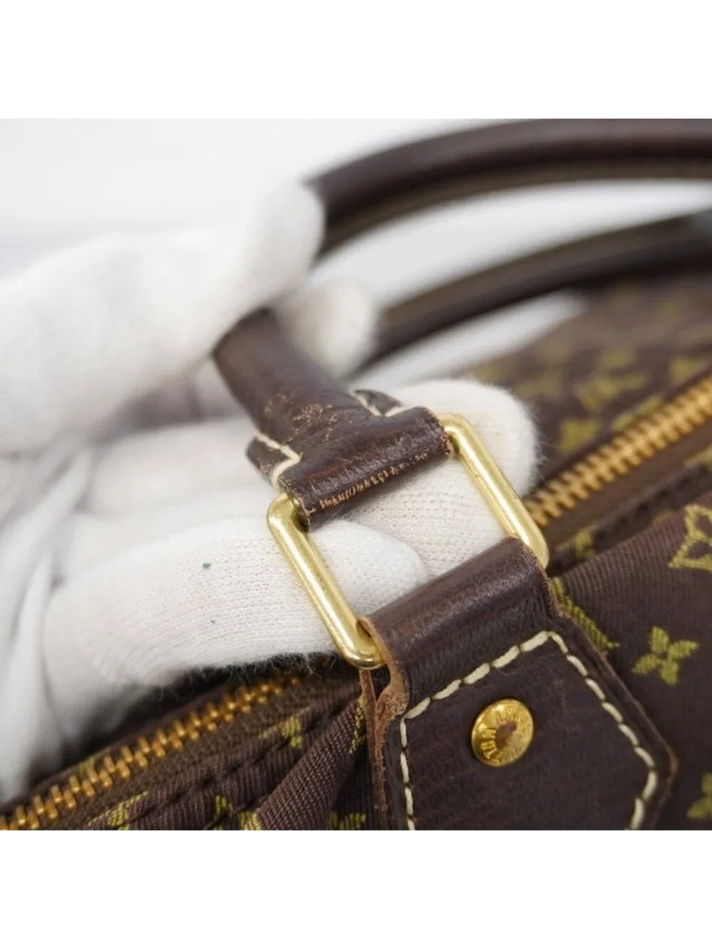 Louis Vuitton Handbag Monogram Mini Lin Speedy 30 Ebene